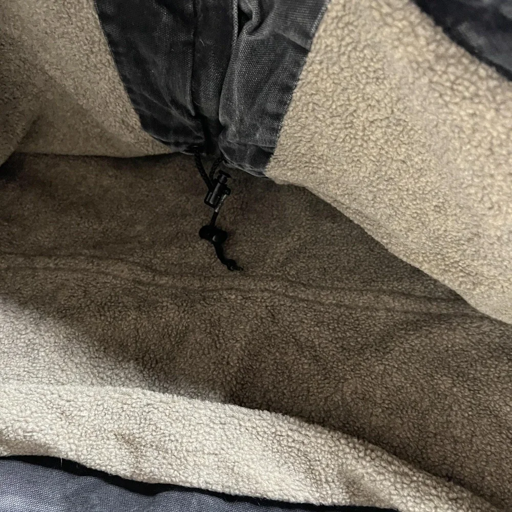 Carhartt C61 BLK Sandstone Ridge Coat Mens 2XL Black Sherpa Lined Altec Logo